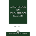 A Handbook for Basic Biblical Exegesis