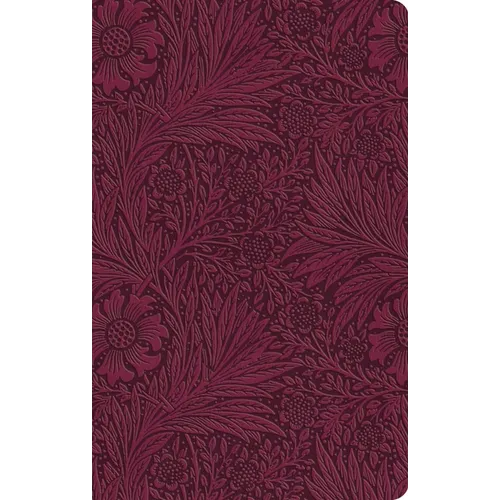 ESV Large Print Value Thinline Bible (Trutone, Raspberry, Floral Design)