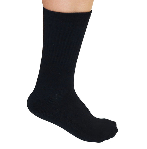 Black sock on a white background