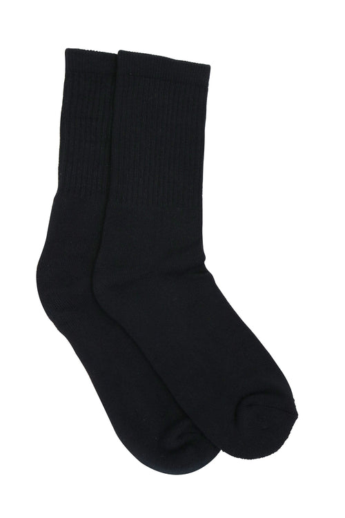 Pair of black socks on a white background