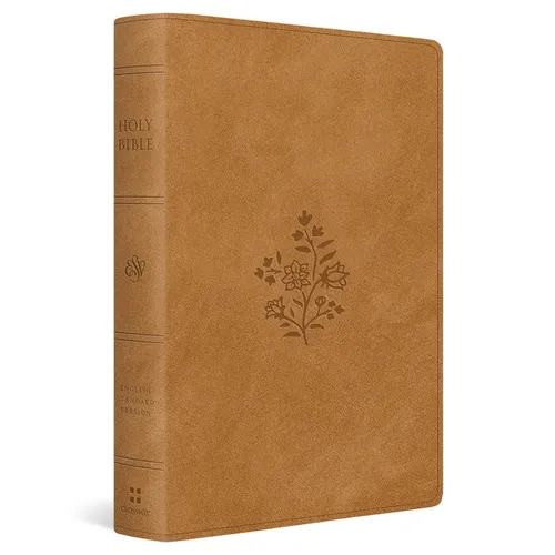 ESV Giant Print Personal Size Bible (Trutone, Nubuck Caramel, Wildflower Design)