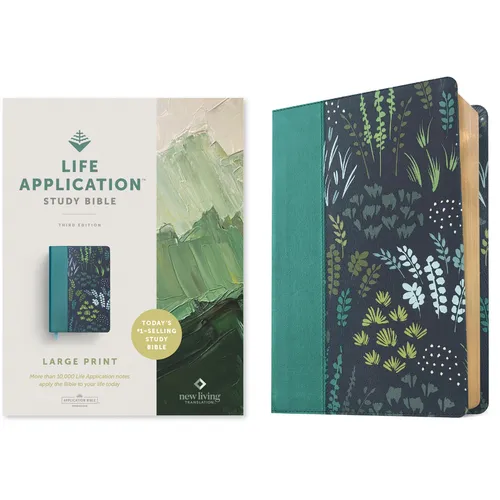 NLT Life Application Study Bible, Third Edition, Large Print (Leatherlike, Meadow Teal, Red Letter)