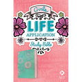 NLT Girls Life Application Study Bible (Leatherlike, Teal/Pink Flowers)