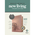 NLT Compact Giant Print Bible, Filament Enabled (Leatherlike, Rose Metallic Peony, Indexed, Red Letter)
