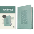 NLT Personal Size Giant Print Bible, Filament Enabled Edition (Red Letter, Leatherlike, Floral Frame Teal, Indexed)