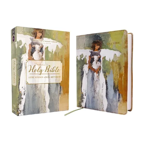 Nrsvue, Holy Bible, Anne Neilson Angel Art Series, Leathersoft, Multi-Color, Comfort Print