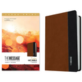 The Message Deluxe Gift Bible, Large Print (Leather-Look, Saddle Tan/Black): The Bible in Contemporary Language
