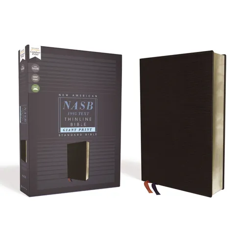 Nasb, Thinline Bible, Giant Print, Bonded Leather, Black, Red Letter Edition, 1995 Text, Comfort Print