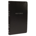 NKJV, Thinline Reference Bible, Leather-Look, Black, Red Letter Edition, Comfort Print