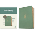 NLT Wide Margin Bible, Filament Enabled (Leatherlike, Sage Green Palm, Red Letter)