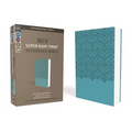NIV, Super Giant Print Reference Bible, Imitation Leather, Blue, Red Letter Edition