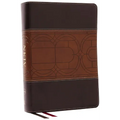 NKJV Study Bible, Leathersoft, Brown, Full-Color, Thumb Indexed, Comfort Print: The Complete Resource for Studying God's Word