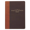 Nlt, the Spiritual Growth Bible (Faux Leather, Chocolate Brown/Ginger)