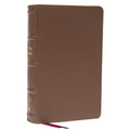 KJV Holy Bible: Large Print Single-Column with 43,000 End-Of-Verse Cross References, Brown Genuine Leather, Personal Size, Red Letter, Comfort Print: - Leather