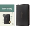 NLT Large Print Thinline Reference Zipper Bible, Filament Enabled (Leatherlike, Black Cross, Indexed, Red Letter)