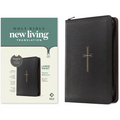 NLT Large Print Thinline Reference Zipper Bible, Filament Enabled (Leatherlike, Black Cross, Red Letter)