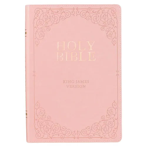 KJV Bible Giant Print Full-Size Faux Leather, Pink)