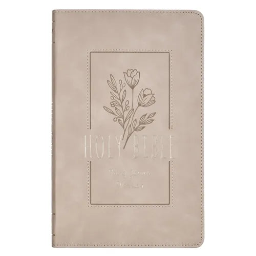 KJV Bible Gift Edition Faux Leather Taupe