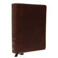 NKJV, Journal the Word Bible, Bonded Leather, Brown, Red Letter Edition, Comfort Print: Reflect, Journal, or Create Art Next to Your Favorite Verses