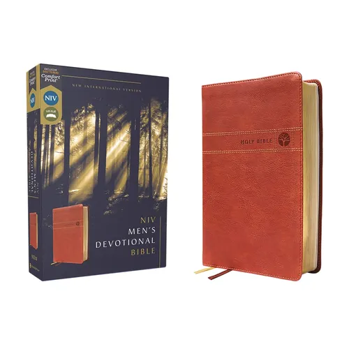Niv, Men's Devotional Bible (by Men, for Men), Leathersoft, Brown, Comfort Print