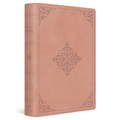 ESV Giant Print Bible, Red Letter (Trutone, Blush Rose, Fleur-De-Lis Design)