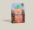 Bag of Open Farm Rawmix dog food on a beige background