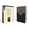 Niv, Premium Gift Bible, Leathersoft, Black/Gray, Red Letter Edition, Comfort Print