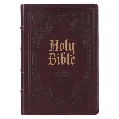 KJV Bible Giant Print Full-Size (Faux Leather, Dark Brown)