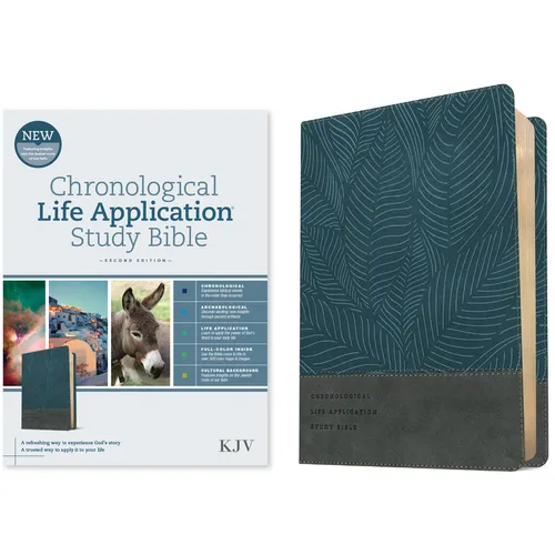 KJV Chronological Life Application Study Bible, Second Edition (Leatherlike, Palm Forest Blue)