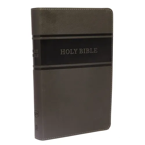 KJV, Deluxe Gift Bible, Imitation Leather, Gray, Red Letter Edition