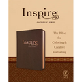 Inspire Catholic Bible NLT (Leatherlike, Dark Brown): The Bible for Coloring & Creative Journaling