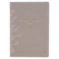 The Spiritual Growth Bible, Study Bible, NLT - New Living Translation Holy Bible, Faux Leather, Taupe Embroidred Floral