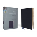 NIV, Thinline Bible, Bonded Leather, Navy, Red Letter Edition