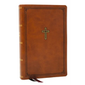 KJV Personal Size Large Print End-Of-Verse Reference Bible, Brown Leathersoft, Red Letter, Comfort Print
