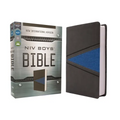 Niv, Boys Bible, Leathersoft, Gray/Blue, Comfort Print