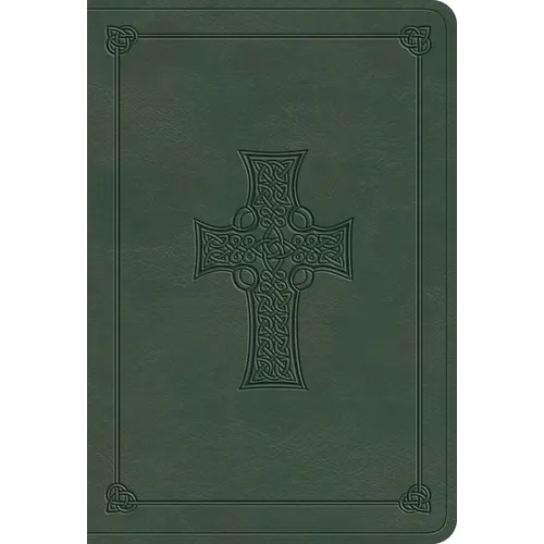 ESV Large Print Value Compact Bible (Trutone, Quiet Forest, Celtic Cross Design)