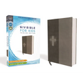 Niv, Bible for Kids, Leathersoft, Gray, Red Letter, Comfort Print: Thinline Edition