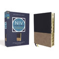 NIV Study Bible, Fully Revised Edition, Leathersoft, Navy/Tan, Red Letter, Thumb Indexed, Comfort Print