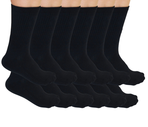 Set of black socks displayed on a white background