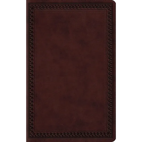 ESV Large Print Value Thinline Bible (Trutone, Mahogany, Border Design)