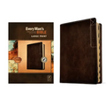 Every Man's Bible Nlt, Large Print, Deluxe Explorer Edition (Leatherlike, Rustic Brown, Indexed)