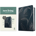 NLT Personal Size Giant Print Bible, Filament Enabled (Leatherlike, Navy Vines, Red Letter)