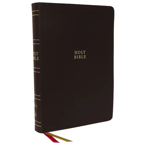 NKJV Holy Bible, Super Giant Print Reference Bible, Brown Bonded Leather, 43,000 Cross References, Red Letter, Comfort Print: New King James Version