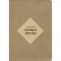 CSB Baker Illustrated Study Bible, Khaki Leathertouch