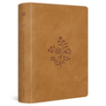 ESV Single Column Journaling Bible, Large Print (Trutone, Nubuck Caramel, Wildflower Design)