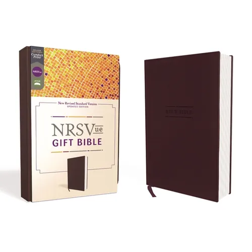 Nrsvue, Gift Bible, Leathersoft, Burgundy, Comfort Print