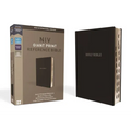 NIV, Reference Bible, Giant Print, Leather-Look, Black, Red Letter Edition, Indexed, Comfort Print