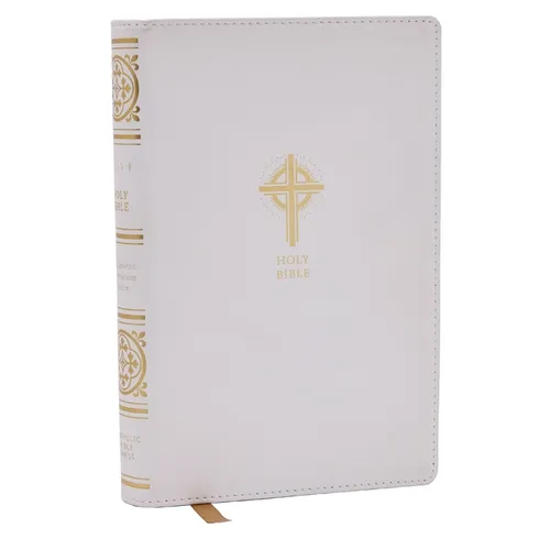Nrsvce Sacraments of Initiation Catholic Bible, White Leathersoft, Comfort Print