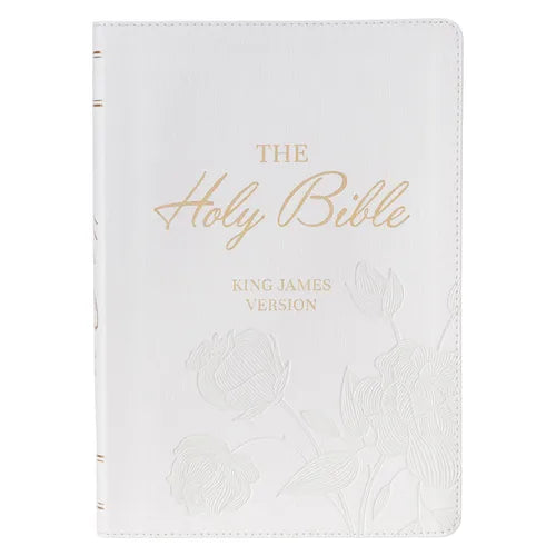 KJV Bible Super Giant Print Faux Leather White