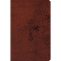 ESV Compact Bible (Trutone, Walnut, Weathered Cross Design)